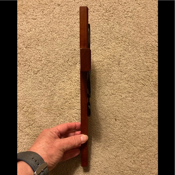 Solid Mahogany Wall Cross with Treble Clef - Psalm 150 “Praise Him” - Picture 8 of 8